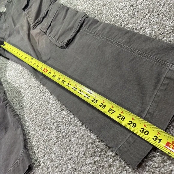 Vintage American Eagle Brown Cargo Pants Faded Y2k Essential Style Baggy 36/31 - Picture 7 of 12